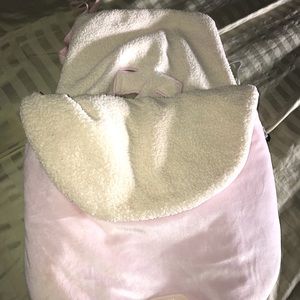 baby pink jj cole bunting car seat cover